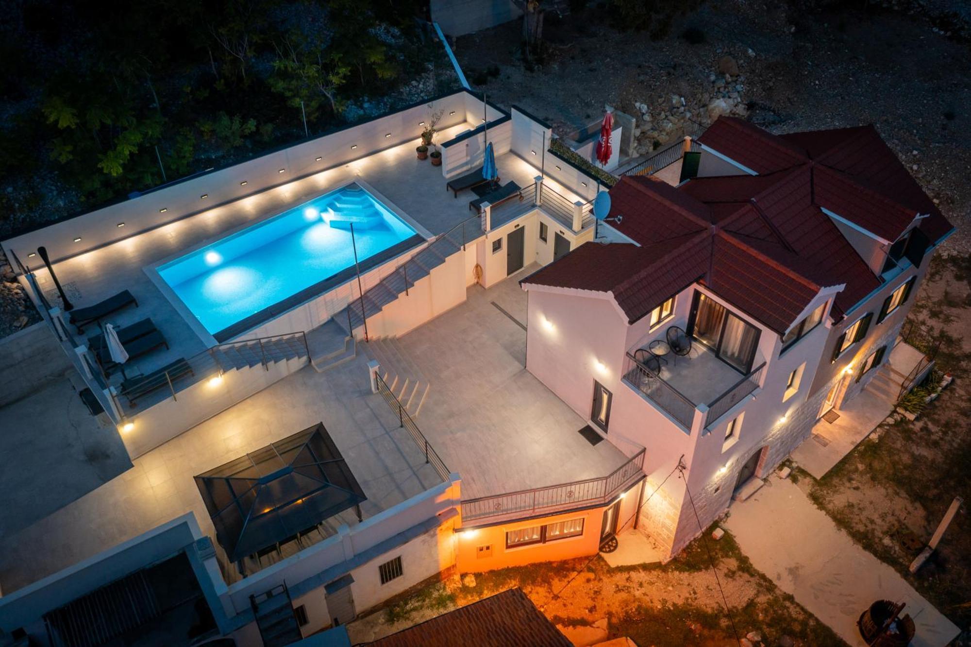Xxl Villa Vista - Heated Pool Lokva Rogoznica Dış mekan fotoğraf